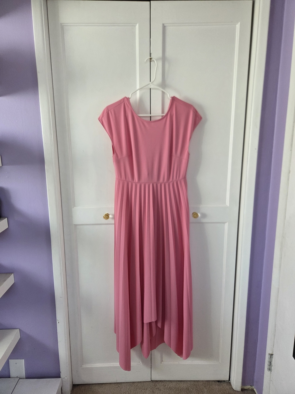 ASOS Pink Sleeveless Pleated Dress